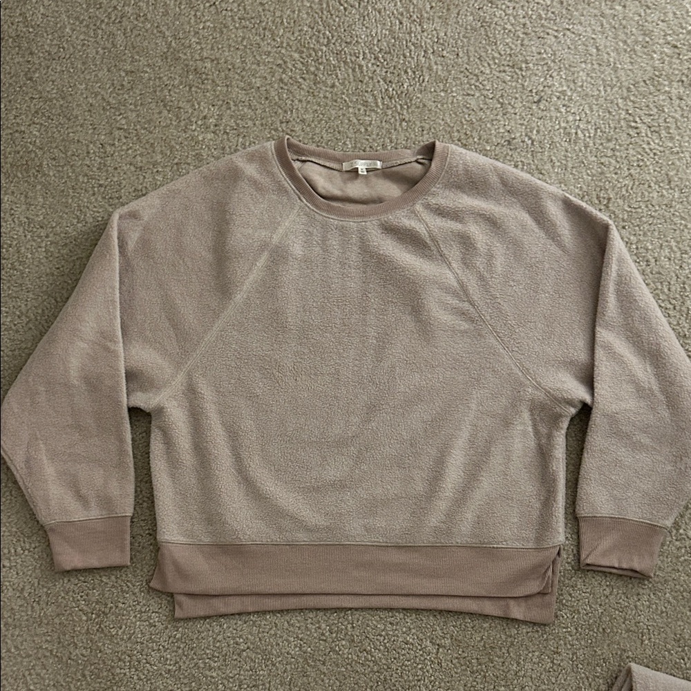 NWOT Z Supply Taupe Fleece Crew Neck Sz M